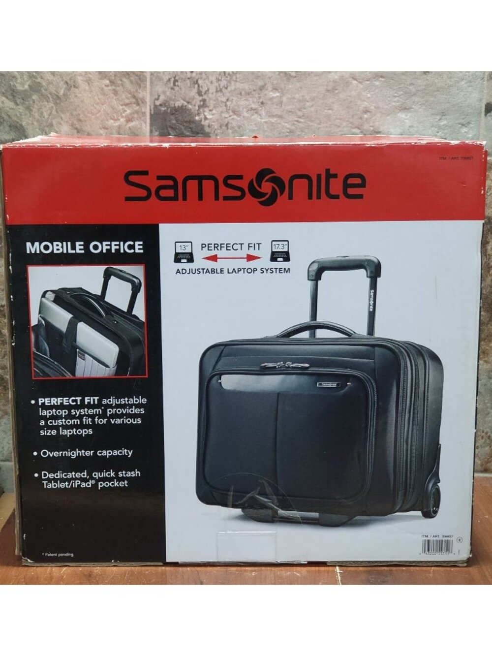 Samsonite Mobile Office Wheeled Briefcase Black Overnighter Travel Bag